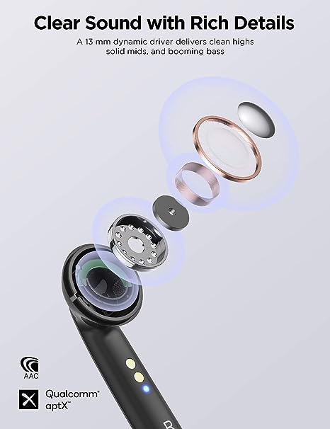 omthing True Wireless Earbuds, TWS Bluetooth 5.0 Headphones Stereo Sound Earphones, 4 ENC Mic, 25H Playtime Wireless Earbuds Sweatproof Sports Earphone, Suitable for Exercise/Driving/Home Office omthing True Wireless Earbuds, TWS Bluetooth 5.0 Headphones Stereo Sound Earphones, 4 ENC Mic, 25H Playtime Wireless Earbuds Sweatproof Sports Earphone, Suitable for Exercise/Driving/Home Office